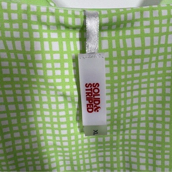 Solid and Striped Women's Size XL Olympia One Piece Reversible Swimsuit Green - Picture 7 of 11